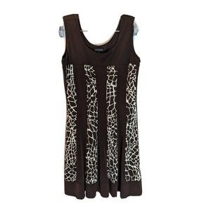 EnFocus Studio  Black Dress with Animal  Stripe Pattern  - Sz 10